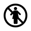Stop Female Isolated Vector icon which can easily modify or edit