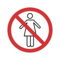 Stop Female Isolated Vector icon which can easily modify or edit