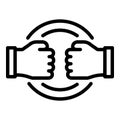 Stop fight violence icon, outline style