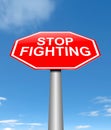 Stop fighting concept. Royalty Free Stock Photo