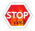Stop fire forest, Dont do fire Royalty Free Stock Photo