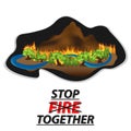 Stop Fire Forest together Poster