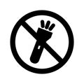 Stop Flashlight Isolated Vector icon which can easily modify or edit Royalty Free Stock Photo