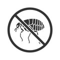 Stop fleas glyph icon Royalty Free Stock Photo