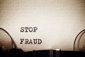 Stop fraud phrase Royalty Free Stock Photo