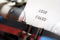Stop fraud phrase Royalty Free Stock Photo