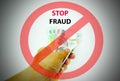 Stop fraud sign Royalty Free Stock Photo