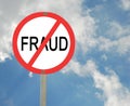 Stop fraud sign Royalty Free Stock Photo