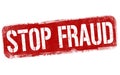 Stop fraud sign or stamp