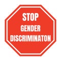 Stop gender discrimination symbol