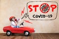 Stop global pandemic coronavirus COVID-19 concept