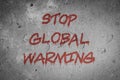 Stop global warming concept background