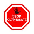 Stop glyphosate sign illustration Royalty Free Stock Photo