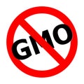 Stop gmo sign. Ban symbol Royalty Free Stock Photo