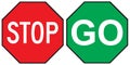 Stop Go sign Royalty Free Stock Photo