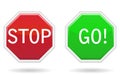 Stop & Go Signs Royalty Free Stock Photo