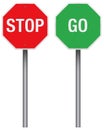 Stop and Go Signs Royalty Free Stock Photo