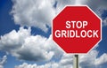 Stop gridlock sign, isolated Royalty Free Stock Photo