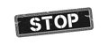 Stop grunge rubber stamp on white, vector illustration Royalty Free Stock Photo