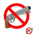 Stop gun. Prohibited entry of weapons. Royalty Free Stock Photo