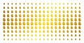 Stop Hand Gold Halftone Grid