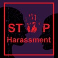 Stop harassment of woman Royalty Free Stock Photo