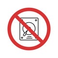 Stop Hard disk Isolated Vector icon which can easily modify or edit Royalty Free Stock Photo