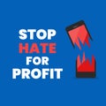 Stop hate for profit banner