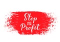 Stop Hate for Profit calligraphy hand lettering. Social media campaign against hate, racism, bigotry, and misinformation. Vector