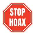 Stop hoax symbol icon