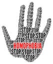 Stop homophobia symbol illustration Royalty Free Stock Photo