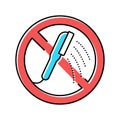 stop hot showers color icon vector illustration