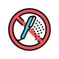 stop hot showers color icon vector illustration