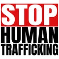 Stop human trafficking banner. Vector Royalty Free Stock Photo
