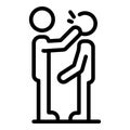 Stop human violence icon, outline style