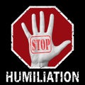 Stop humiliation conceptual illustration. Global social problem