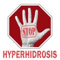 Stop hyperhidrosis conceptual illustration Royalty Free Stock Photo