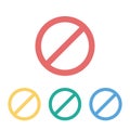 Stop icon, ban, prohibit, forbid, taboo, inhibit, outlaw Royalty Free Stock Photo