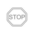 Stop icon. Element of cyber security for mobile concept and web apps icon. Thin line icon for website design and development, app