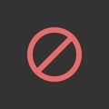 Stop icon, no, forbidden, banned