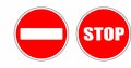 Stop Icon, Stop Sign Icon with red color Royalty Free Stock Photo