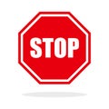 Stop icon. Vector illustration. Web icon.