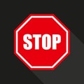 Stop icon. Vector illustration. Web icon.