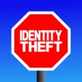 Stop Identity theft sign Royalty Free Stock Photo