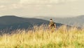 Stop illegal immigrants. Guard the borders. Soldier with rifle. Man with weapon military clothes in field nature Royalty Free Stock Photo