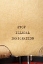 Stop illegal immigration phrase