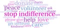 Stop Indifference Word Cloud