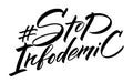Stop Infodemic hashtag lettering