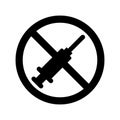 Stop Injection Isolated Vector icon which can easily modify or edit Royalty Free Stock Photo