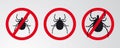 Stop insects! Stop ticks. Attention, danger ticks